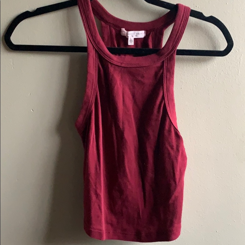 Maroon top